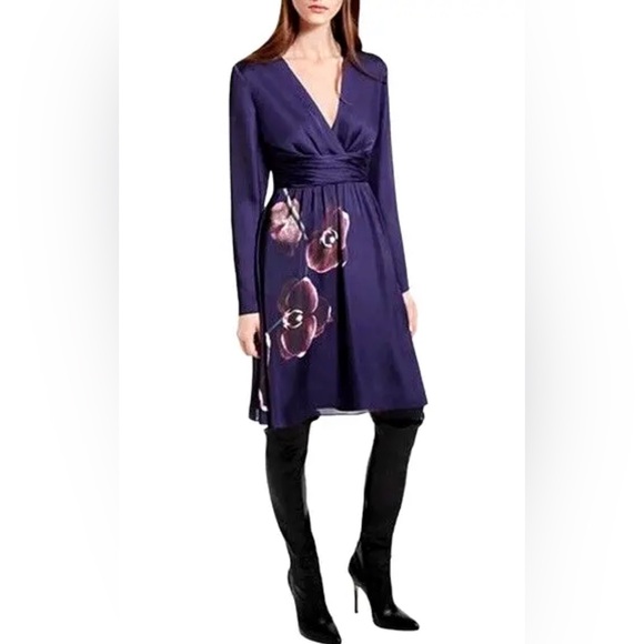 Altuzarra For Target Long Sleeve Purple Orchid Dress US 12 - Picture 2 of 8